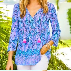 Lilly Pulitzer Marilina Tunic Top L